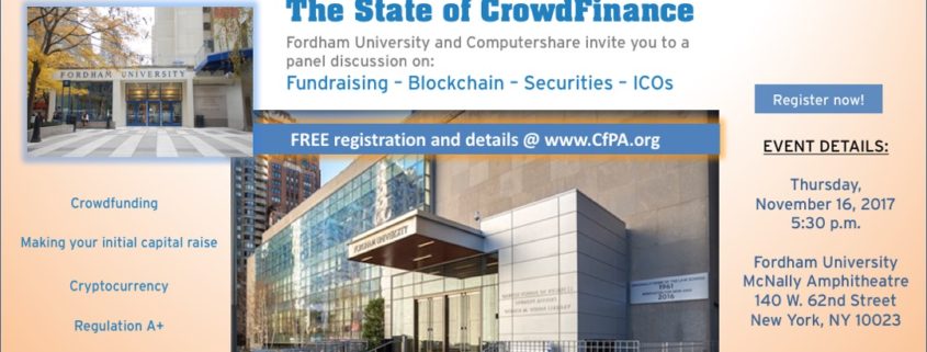 CfPA FREE Forum Nov 16 on W. 62nd